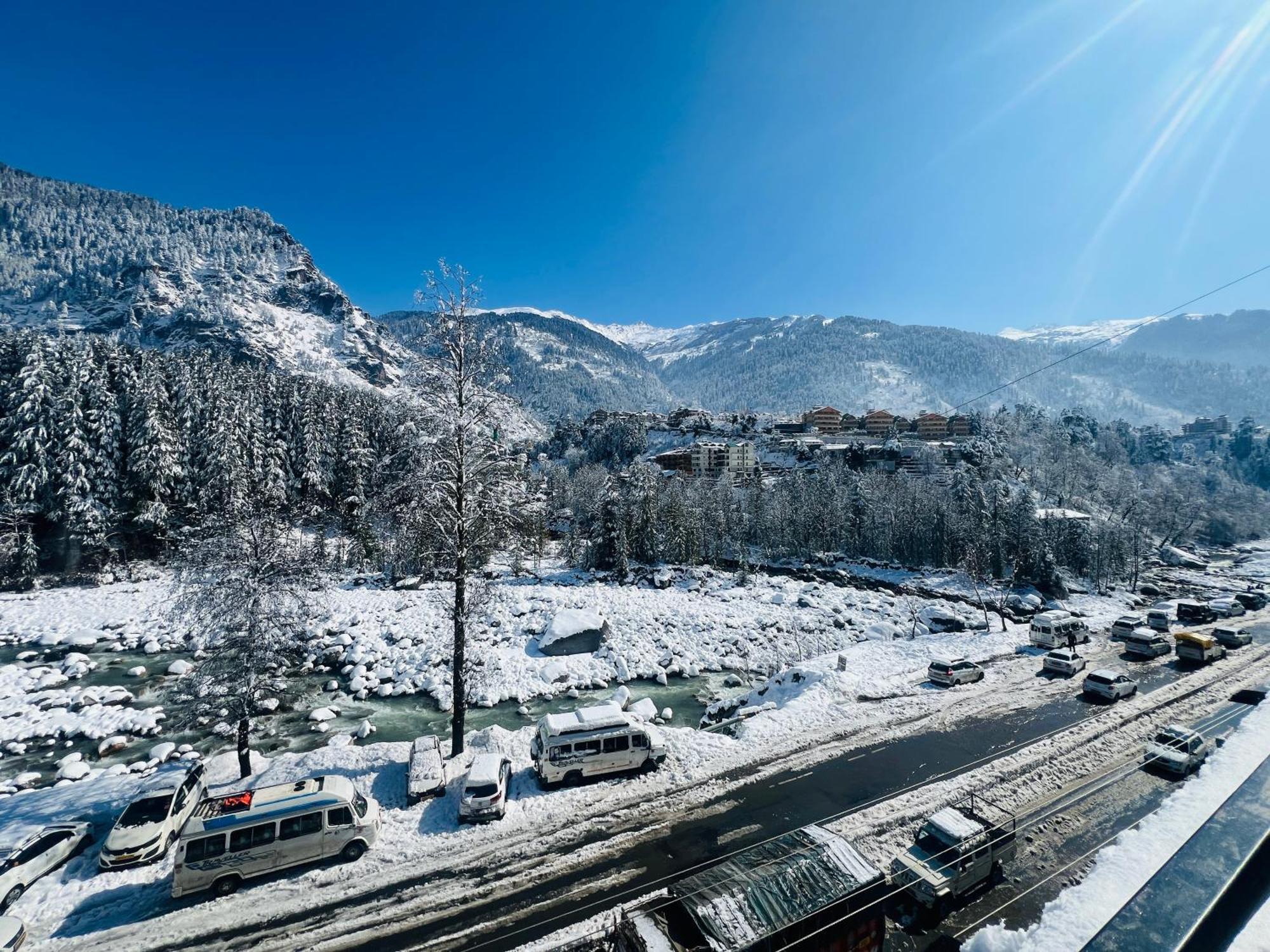 Hotel Green Link -#Near Volvo Bus Stand #Mountain View #River View #Open Terrace Manali  Ngoại thất bức ảnh